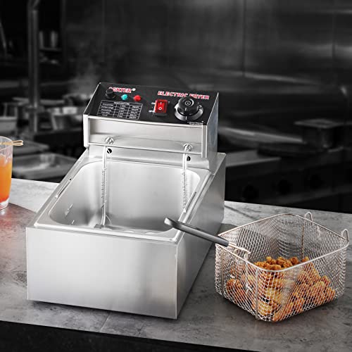 AGKTER Deep Fryer,Commercial Deep Fryer,Electric Deep Fryer with Bask
