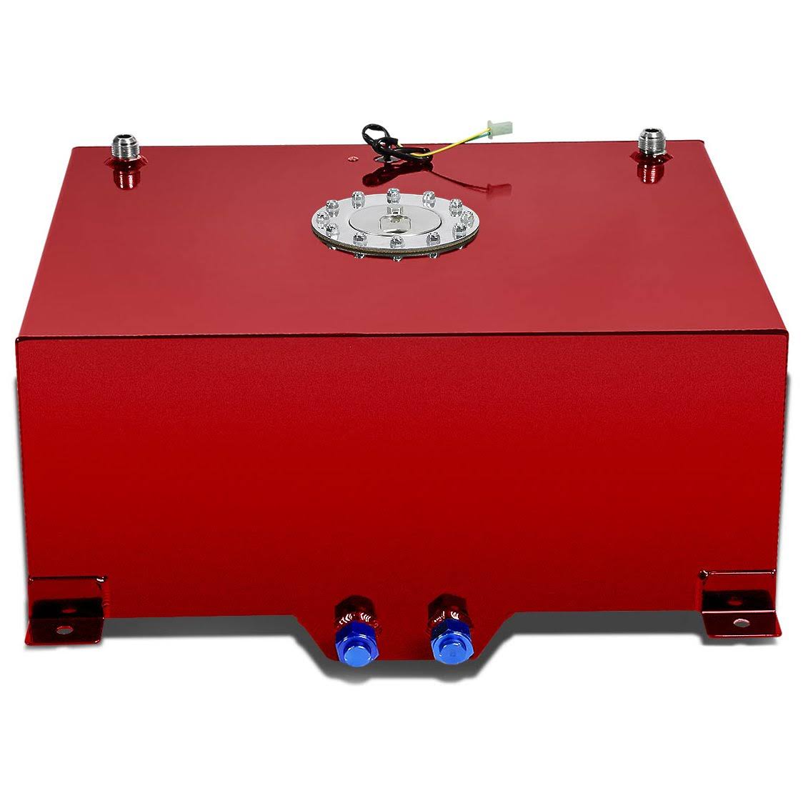 DNA Motoring for -Gallon Aluminum Street/Drift/Strip/Racing Fuel Cell Red Gas Tank with Level Sender and Silver Cap ALU-FT-T8