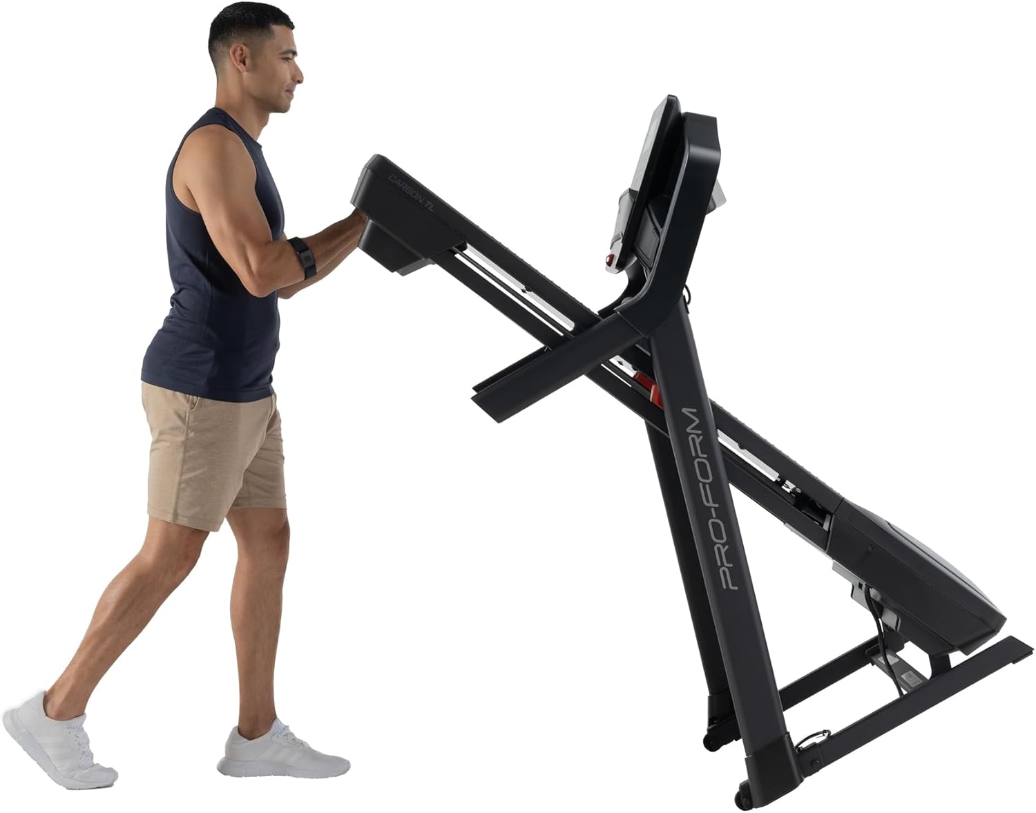 ProForm Carbon TL; Treadmill for Walking and Running with 5” Display, Built-in Tablet Holder and SpaceSaver Design