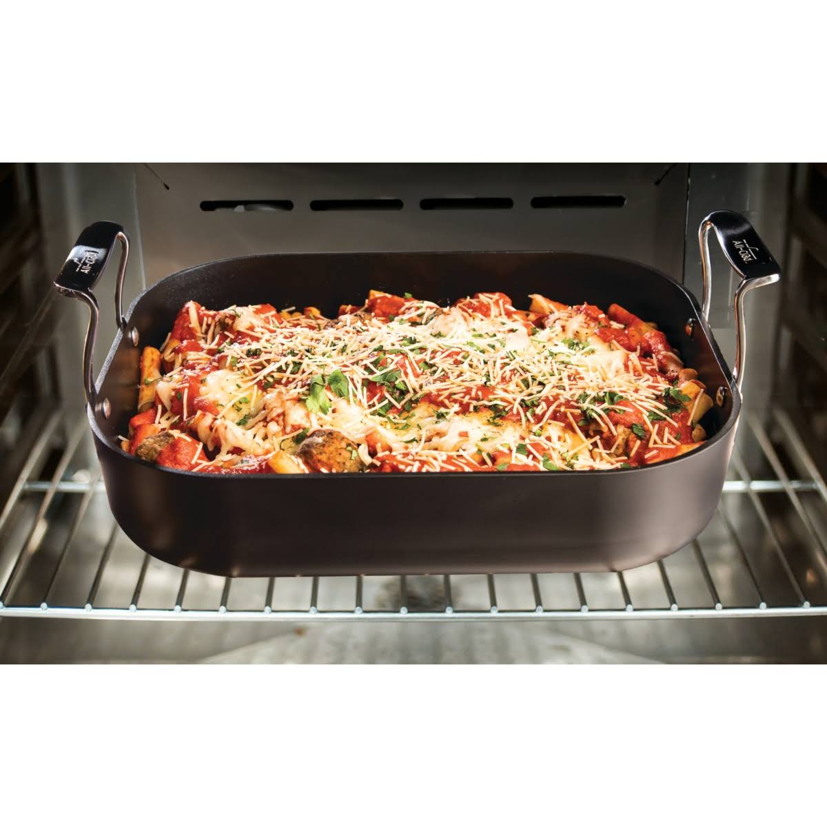 All-Clad Essentials Roaster with Rack, 11 X14 in, Grey
