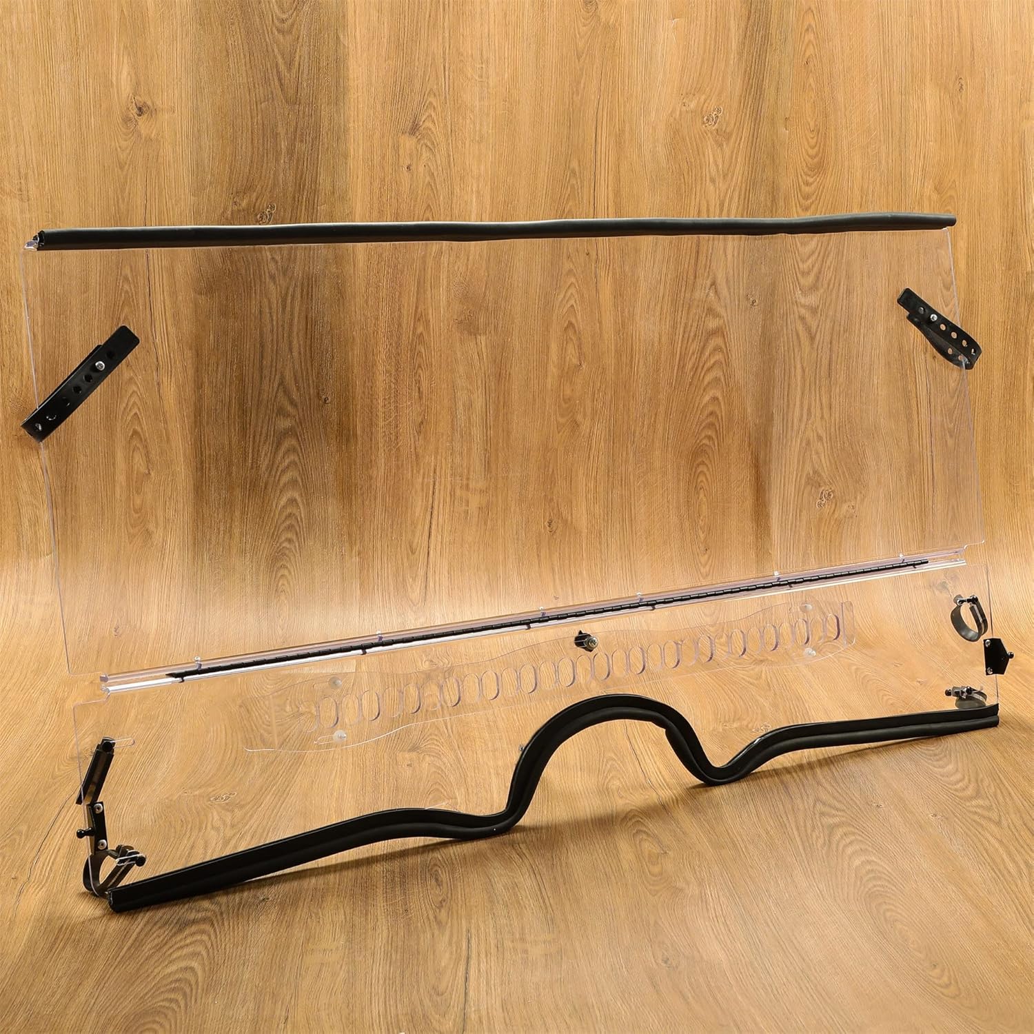 HECASA Front 0.177 Thick Folding Windshield Compatible with 2006-2009 Yamaha Rhino 450 / 2004-2007 Yamaha Rhino 660 / 2008-2013 Yamaha Rhino 700 Flip Clear Windscreen