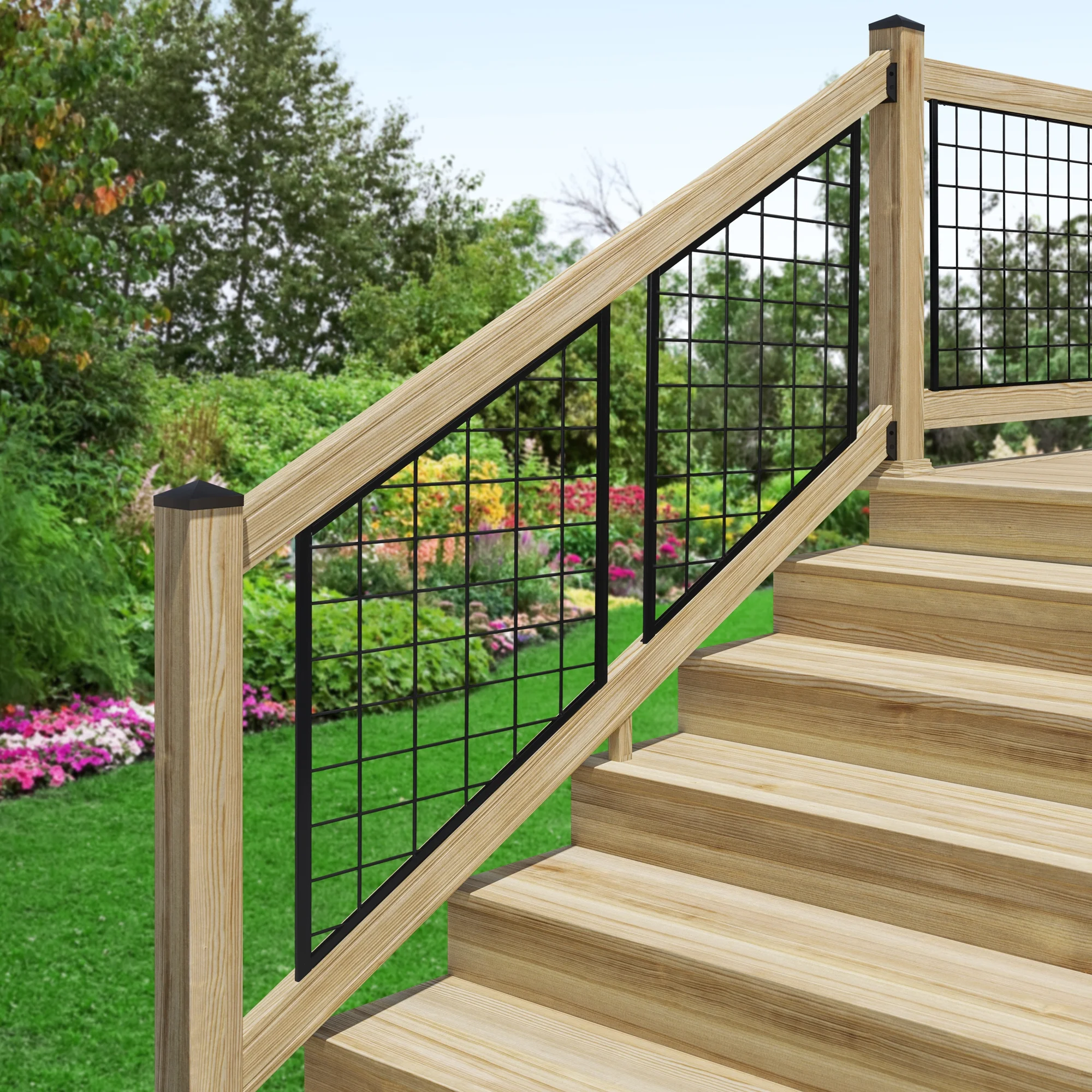ProWood 6 Ft. Black Hog Wire Stair Railing Kit