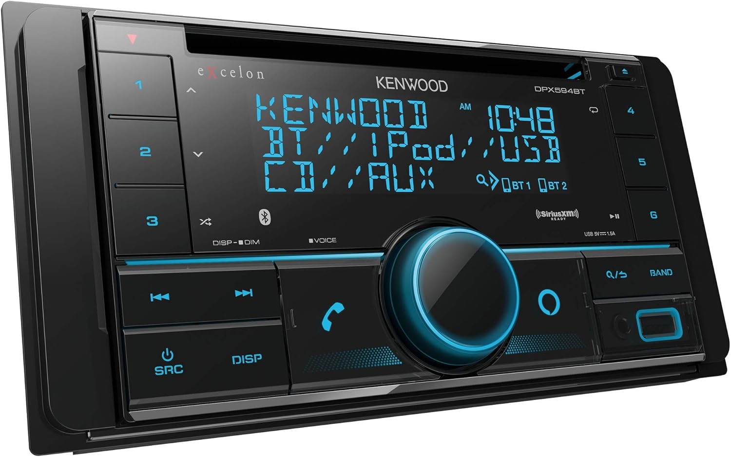 Kenwood DPX594BT Excelon CD Car Receiver with Bluetooth and Amazon Alexa Built-in