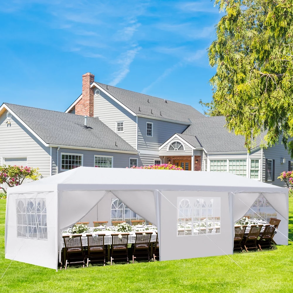 Zimtown 10'X30' Outdoor Canopy Party Wedding Tent Garden Tent Gazebo Pavilion Cater Event
