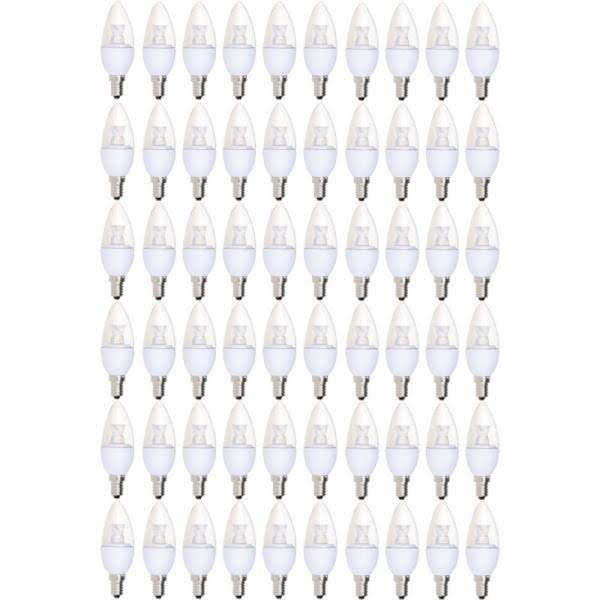 Simply Conserve L05CDL2700KC60 Light Bulbs, 5W (40w Equiv) Dimmable, Warm White, Quick Install 60-Count Contractor Pack Candelab