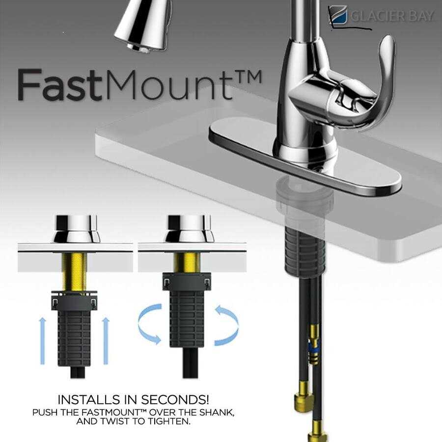 Glacier Bay 67551-0306 Market Single-Handle Pull-Down Sprayer Kitchen Faucet