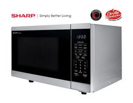 Sharp 1.4 Cu. Ft. Black Mirror Countertop Microwave Oven