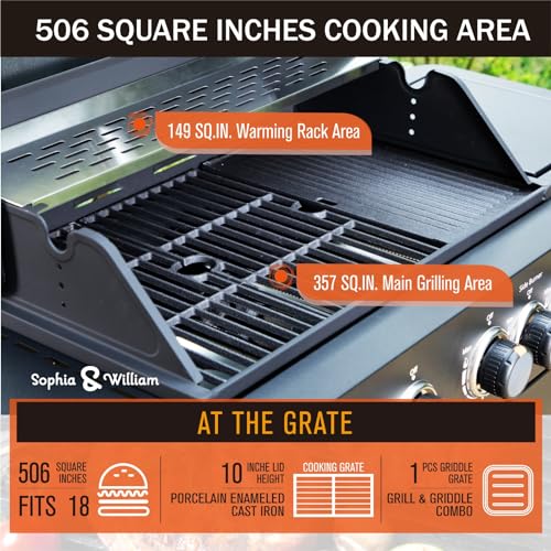 Sophia & William Gas Grill Propane BBQ Grill Barbecue Grill Outdoor