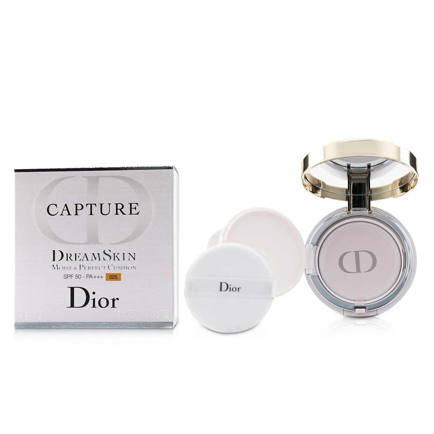 Christian Dior Capture Dreamskin Moist & Perfect Cushion SPF 50 With Extra Refill - # 030 (Medium Beige  2x15g/0.5oz