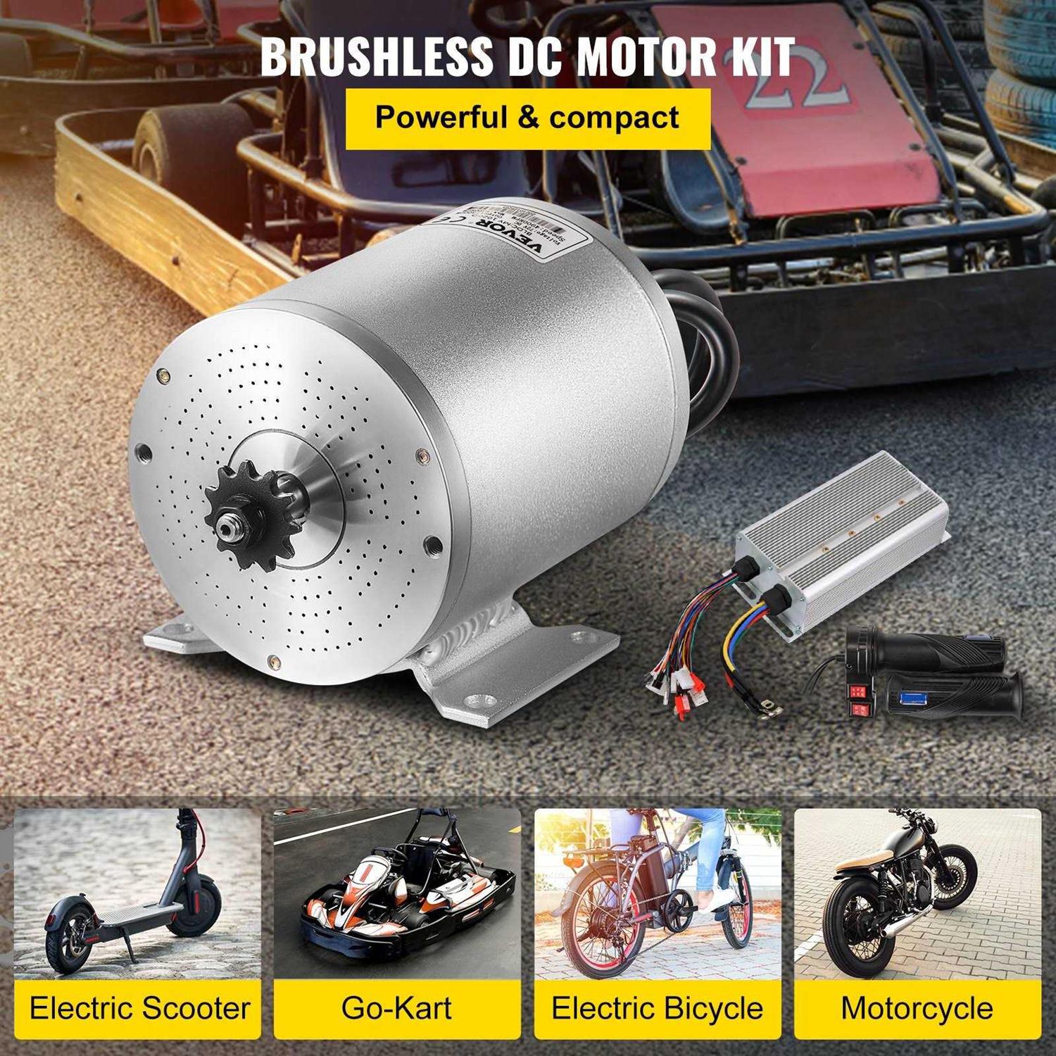 VEVOR Electric Brushless Dc Motor 72V 3000W Brushless Electric Motor 4900RPM Brushless Motor Kit ZLDJWSL72V3KW2BSJV0 - Shop Hardware Tools Online Store
