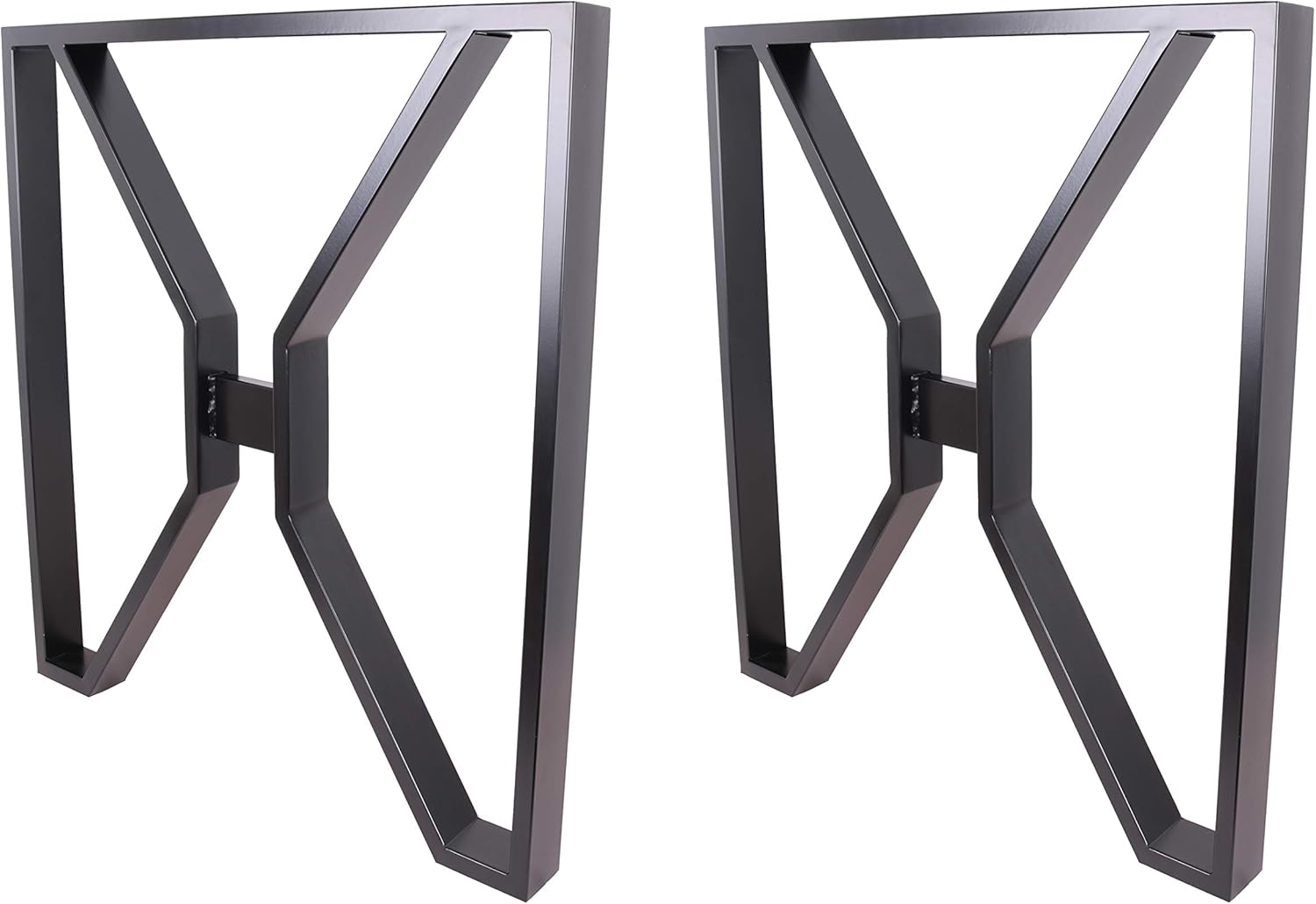 28" Dining Table Legs, X-Shaped Steel Table Legs, Office Table Legs,Computer Desk Legs,Industrial Kitchen Table Legs,Set of 2,Black