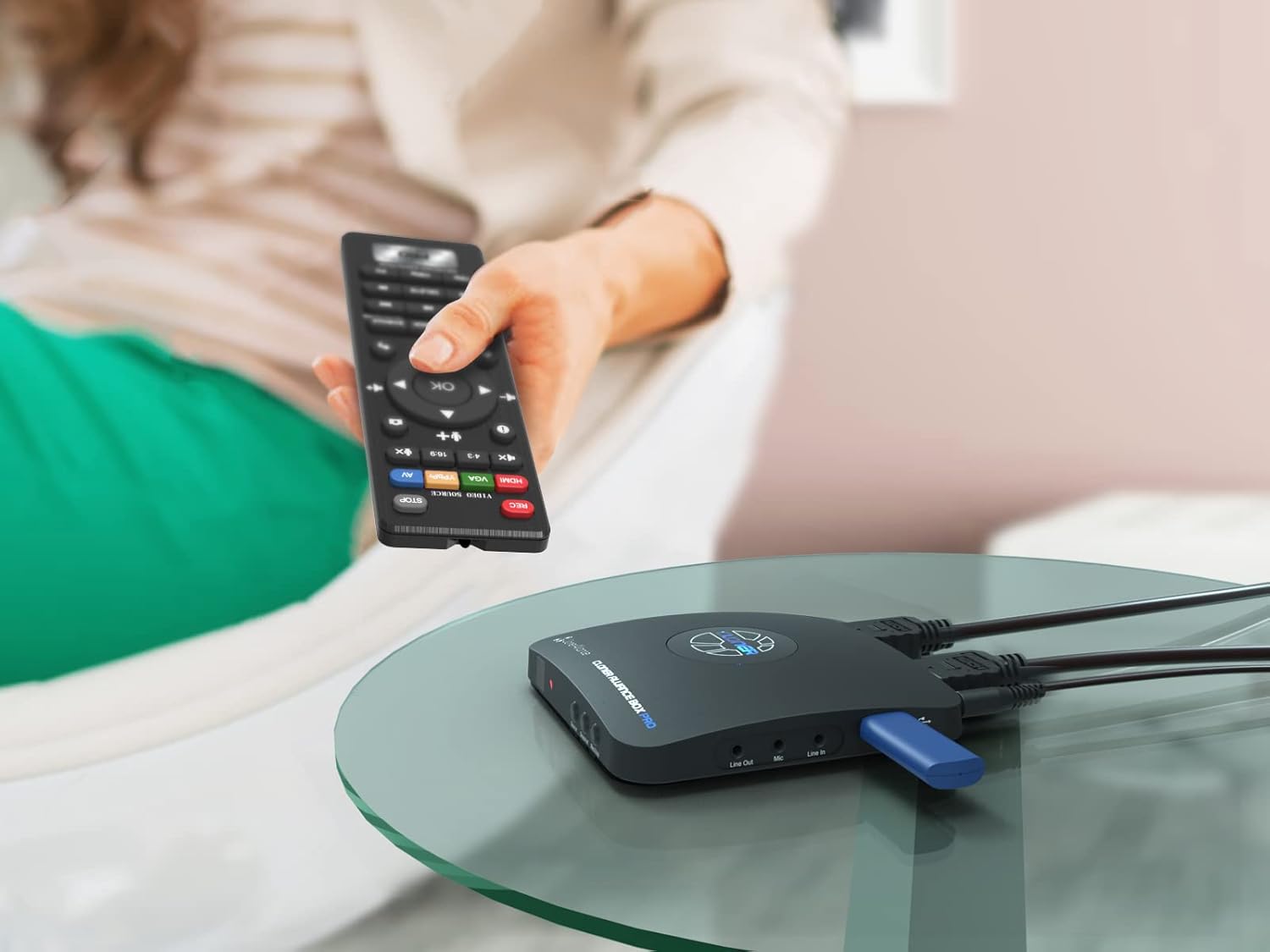 ClonerAlliance Box Pro, Capture 1080p@60fps HDMI Videos/Games and Play Back Instantly with The Remote Control, Schedule Recording, HDMI/VGA/AV/YPbPr Input. No PC Required.