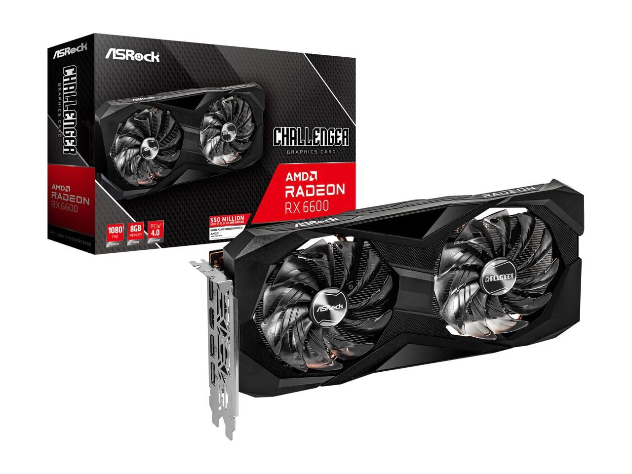 ASRock Radeon RX 6600 8GB GDDR6 PCI Express 4.0 Video Card RX6600 CLD 8G