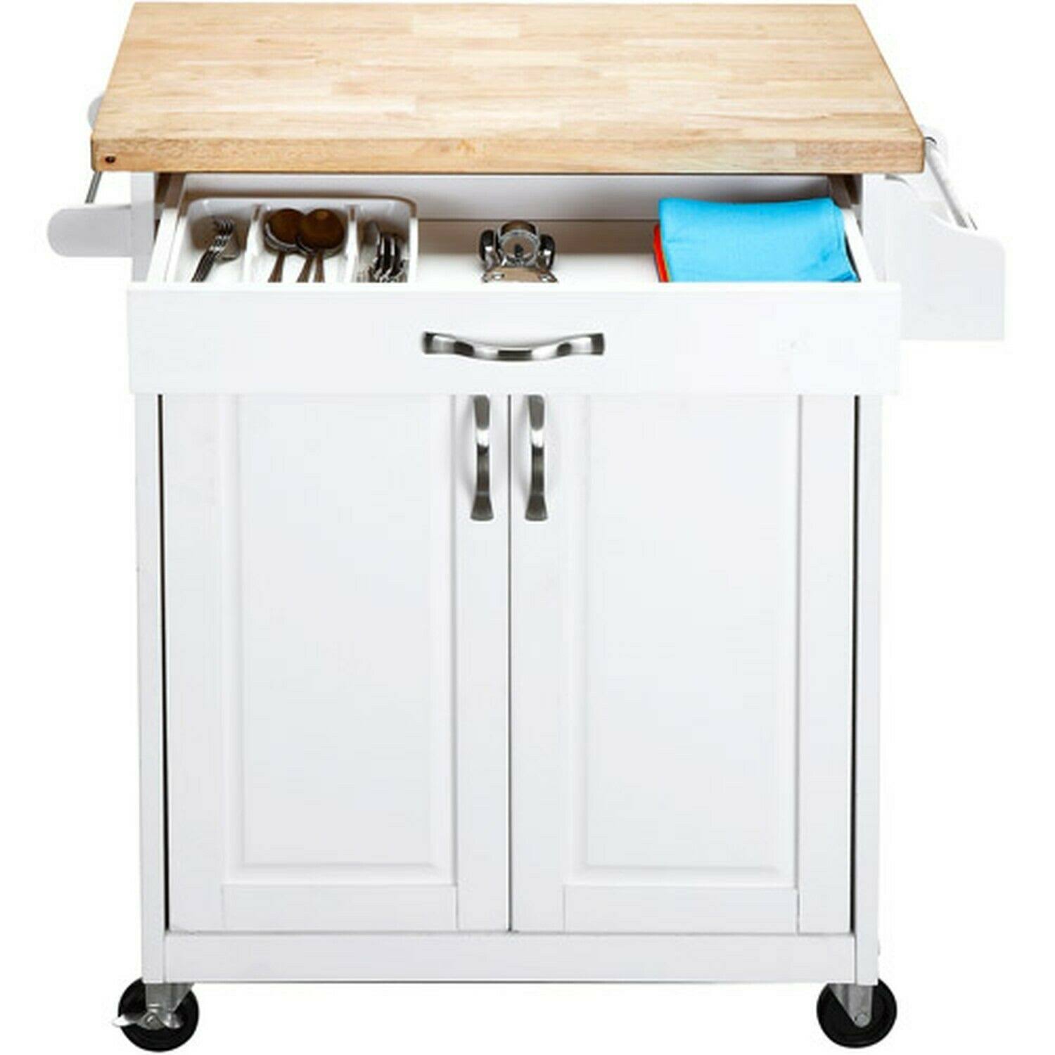 Mainstays Kitchen Island Cart, White