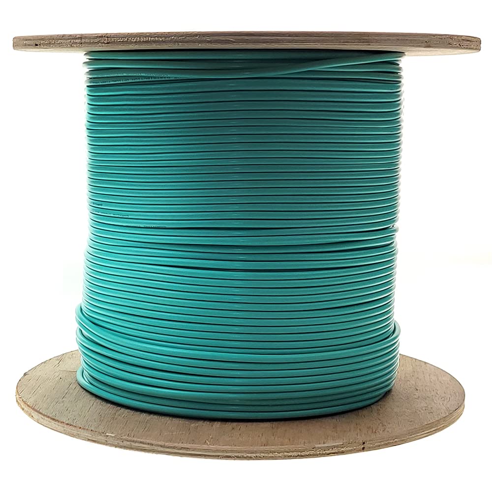 500ft Armored 6 Strand OM3 Multimode Fiber Optic Cable, 10Gbit, Aqua, Riser Rated, Corning ClearCurve, Steel Protected