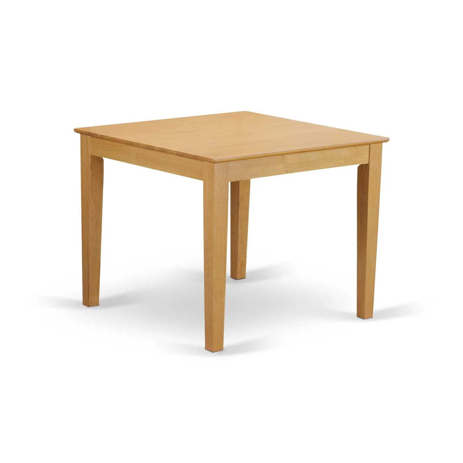 OXDL3-OAK-W - 3-Piece Kitchen Dining Set- 2 Kitchen Chairs and Modern dining room table - Wooden Seat and Slatted Chair Back - Oak Finish