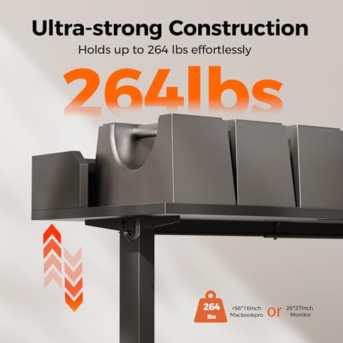 Agilestic L Shaped Electric Standing Desk with 2 Drawers, 63 Inch Ergonomic Adjustable Height Desk with Storage, Corner Desk Sit Stand up Computer Table for Work Office Home, Rustic Brown