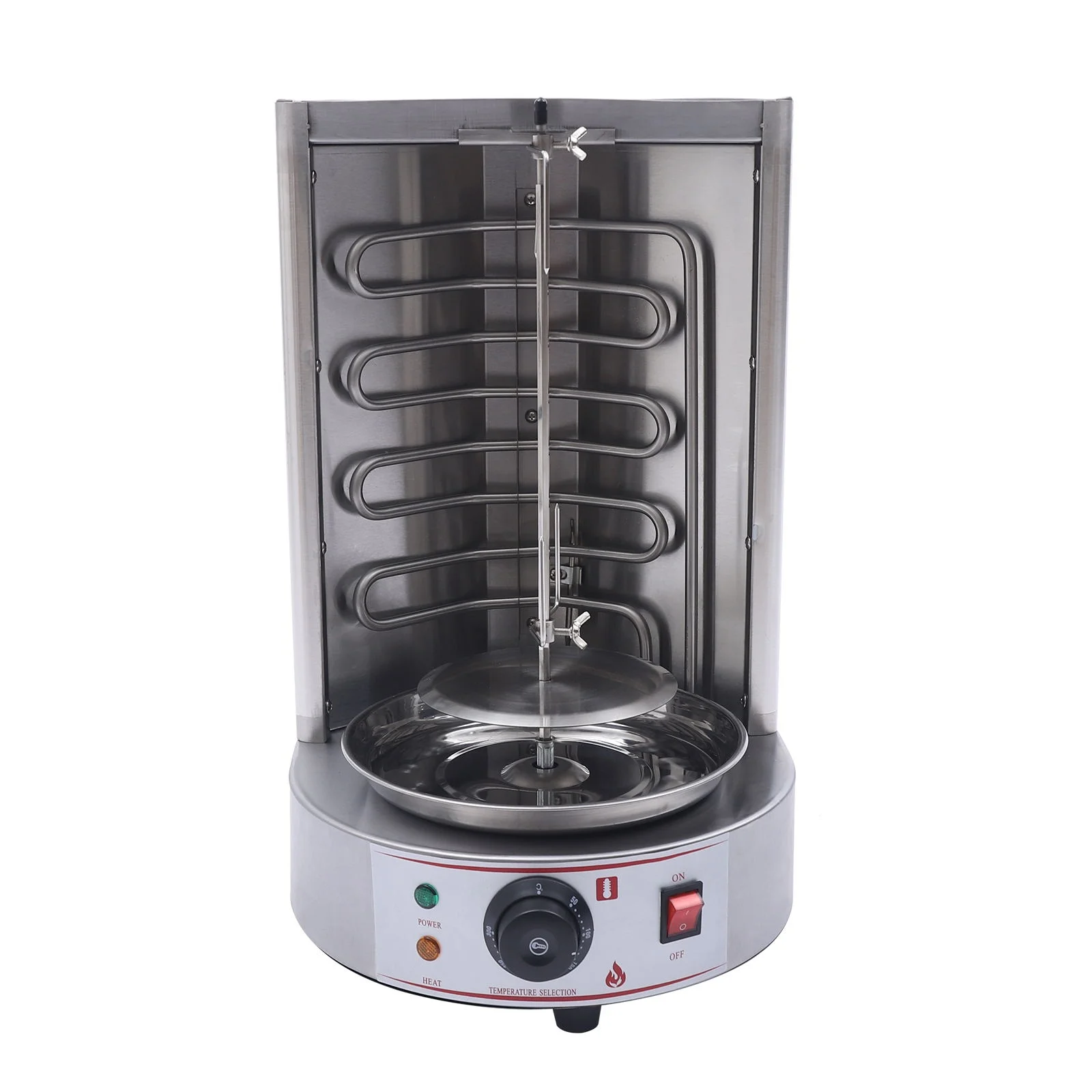 Oukaning 3000W Vertical Broiler Shawarma Machine Kebab Gyro Grill Machine 2 heating pipes