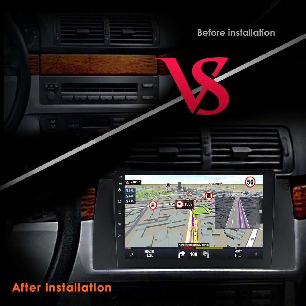 Apple Carplay Android 10 Bluetooth Car Stereo Radio System For BMW E39 525i 528i 530i 540i X5 E53 M5