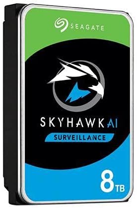 Seagate Skyhawk AI 8TB Video Internal Hard Drive HDD �C 3.5 Inch SATA 6Gb/s 256MB Cache for DVR NVR Security Camera System with in-House Rescue Services (ST8000VE001)
