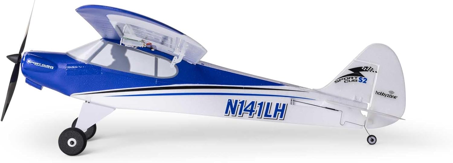 HobbyZone RC Airplane Sport Cub S 2 615mm RTF Everything Needed to Fly is Included/Safe Technology HBZ444000,White/Blue