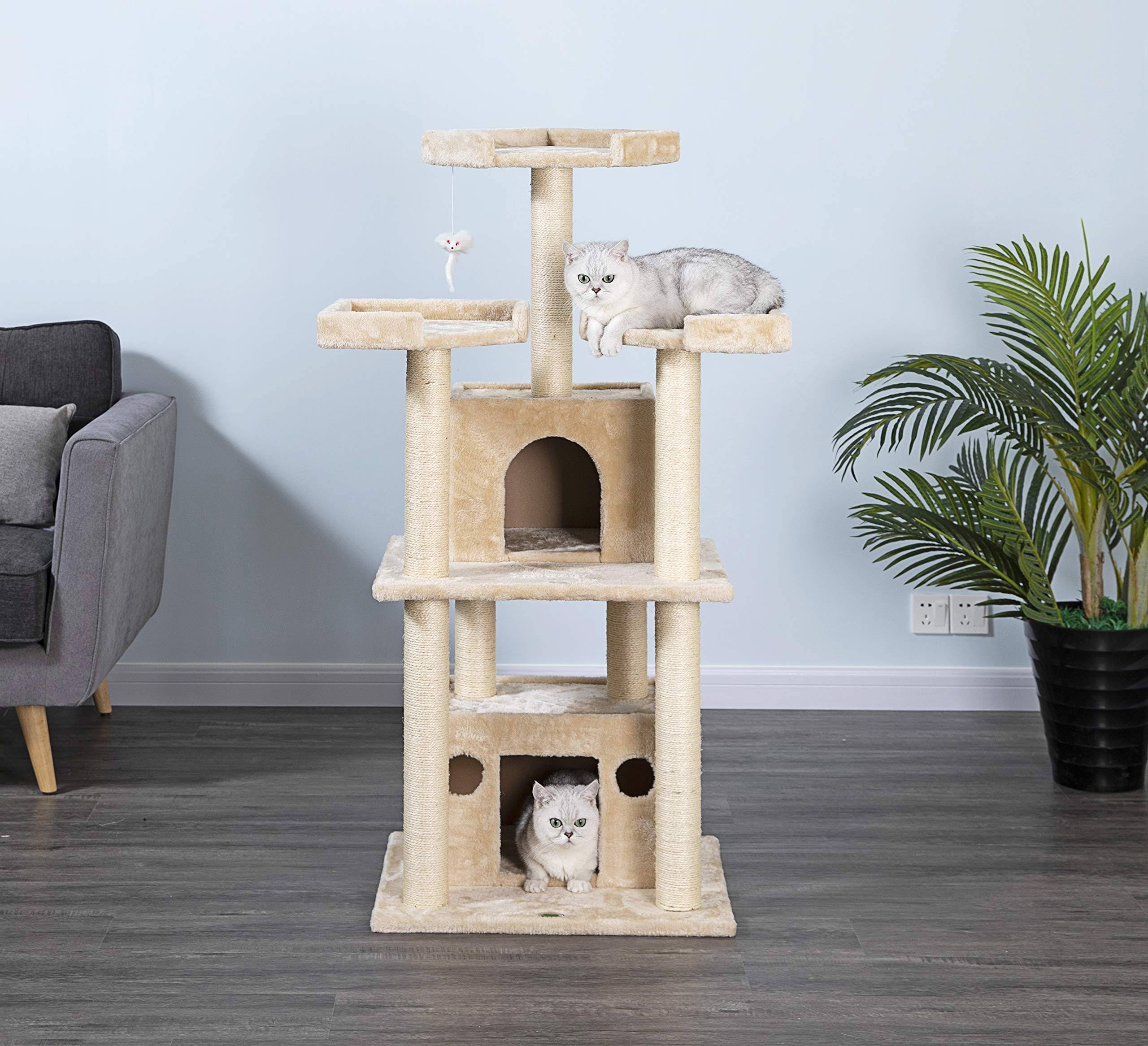 Go Pet Club F39 51 in. Beige Cat Tree
