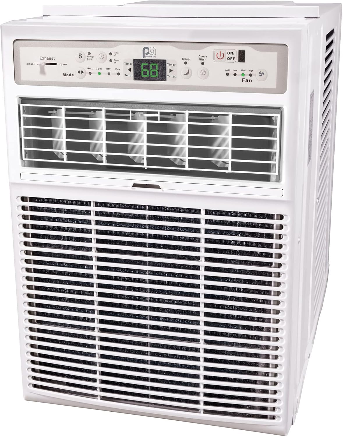 PerfectAire 10,000 BTU Slider Air Conditioner Window A/C - Casement, 10000, Gray