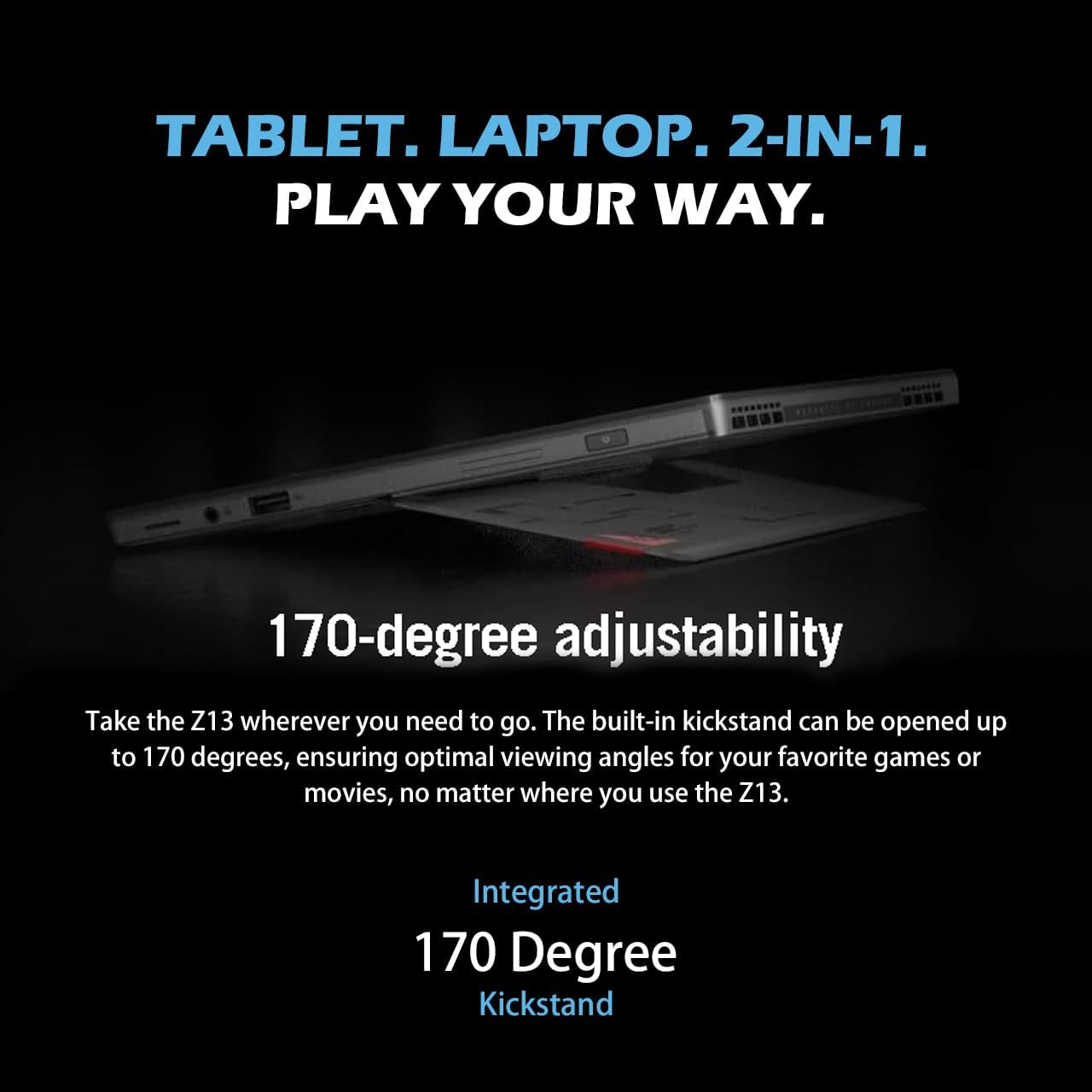 Asus ASUS ROG 13.4" Touchscreen 2-in-1 Gaming Tablet, 170-degree adjustability, 16GB RAM, Intel Core i9-12900H, 1TB SSD, NVIDIA GeForce RTX 3050 Ti V4G Graphics, Backlit KB, Win11, Black, W/GaLiMu