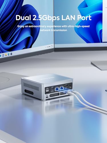 MINISFORUM UM880 Plus Mini PC AMD Ryzen 7 8845HS(8C/16T, up to 5.1GHz), 32GB DDR5 1TB PCIe4.0 SSD, HDMI+DP+USB4 Triple Outputs, OCuLink Port, 2.5G LAN, 5x USB Port, Radeon 780M Graphics Micro Computer