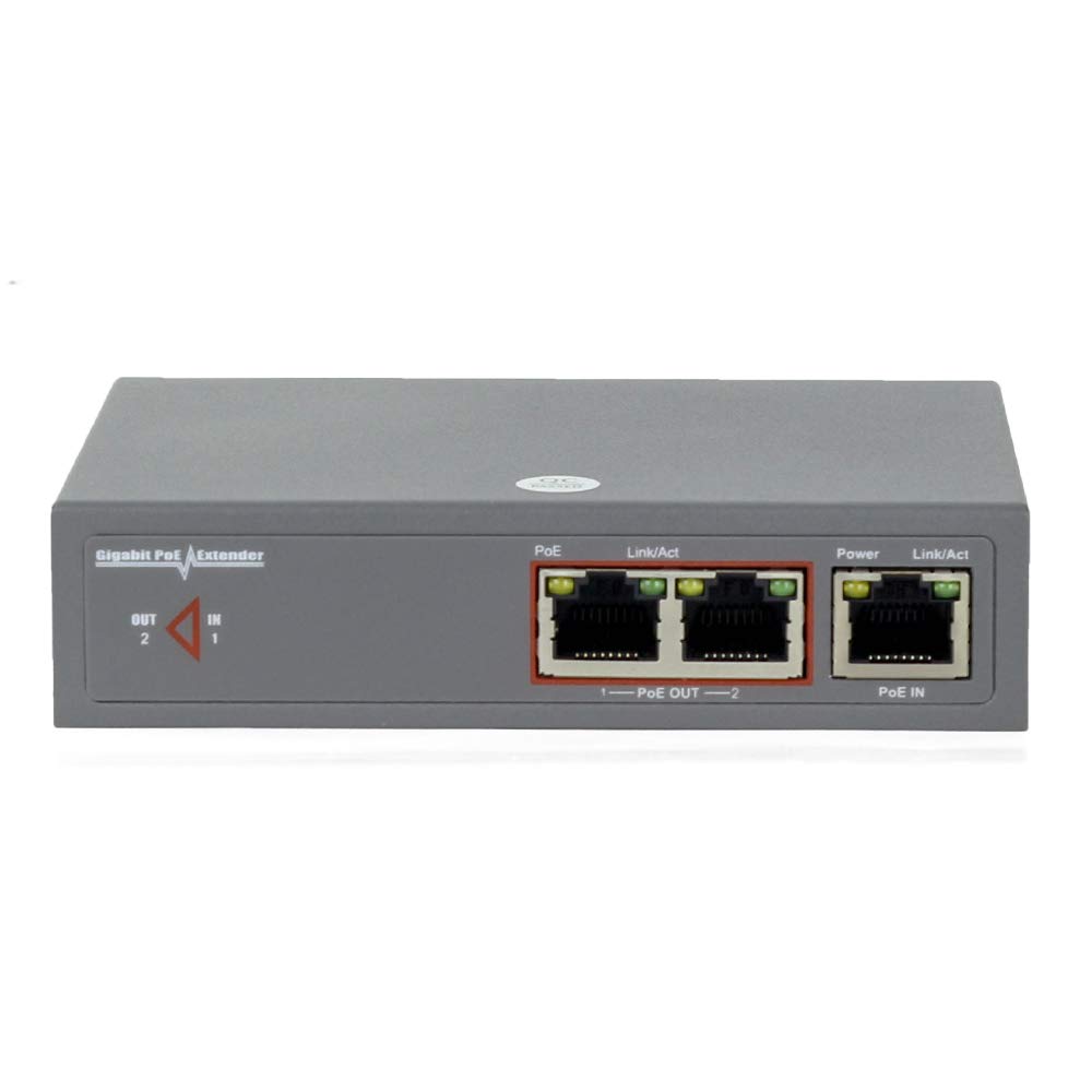 POE Extender Ethernet 2 Port Cat5e/6 Gigabit 30W, CENTROPOWER POE+ Extender Network Repeater Compliant IEEE 802.3af/at for POE Switch/Injector