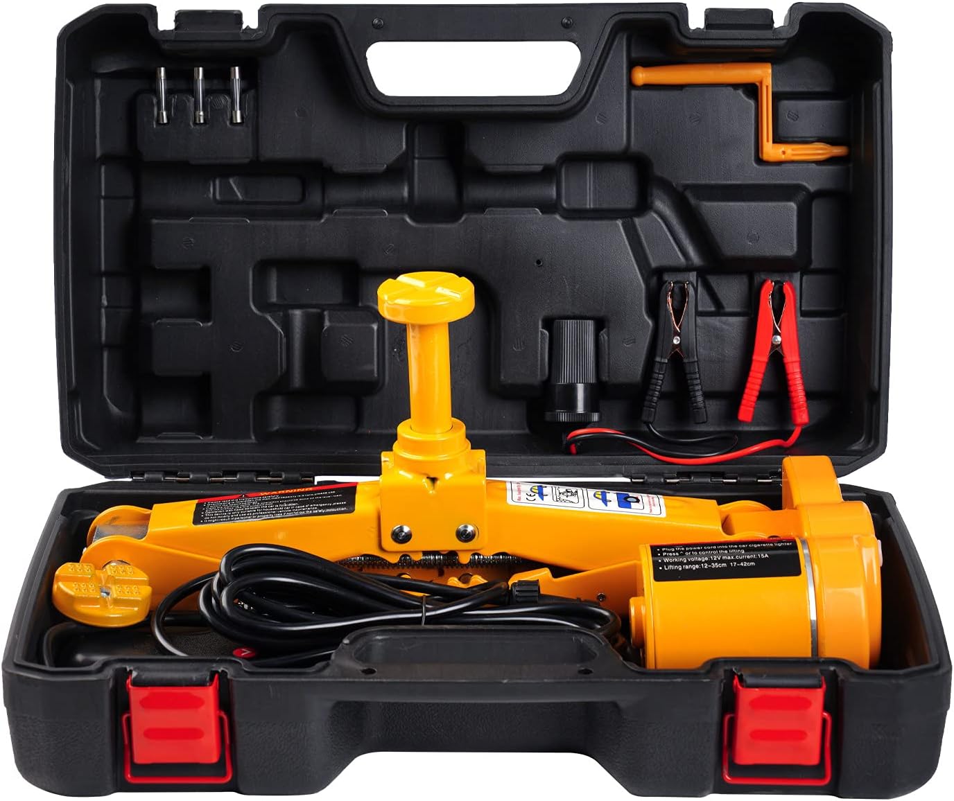 Mautyke Electric Car Jack Kit 3Ton 12V Auto Scissor Car Jack Lift Portable Air Floor Jack All-in-one Automatic Sedan SUV Car Repair Tool for Tire Change and Road Emergencies Grey Pack of 2