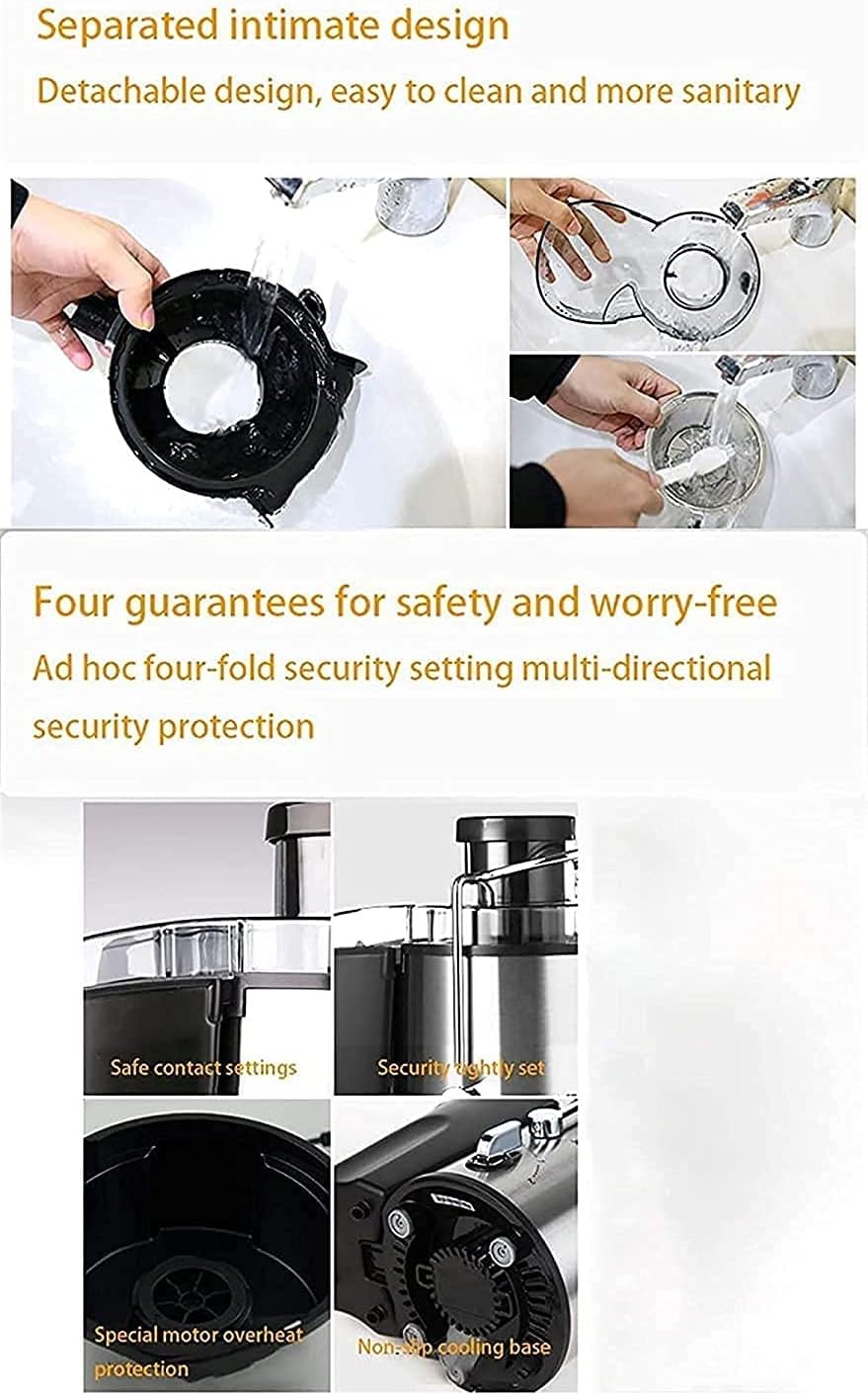 Juicer Juicer Machine Wide 3” Feed Chute Juice Extractor Easy to Clean, Fruit Juicer with Pulse Function and Multi Speed control, Anti-drip, Stainless Steel BPA-Free