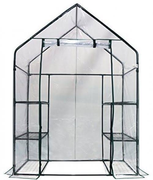 Homewell Mini Walk-In Greenhouse 3 Tiers 6 Shelves 56x22W x 29x22D x 77x22H