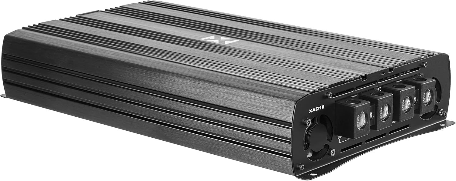 NVX XAD41 1200W RMS 1-OHM Stable Full Bridge Class D High Power Competition Full Range Bridgeable 4-Channel Car Audio MOSFET Amplifier
