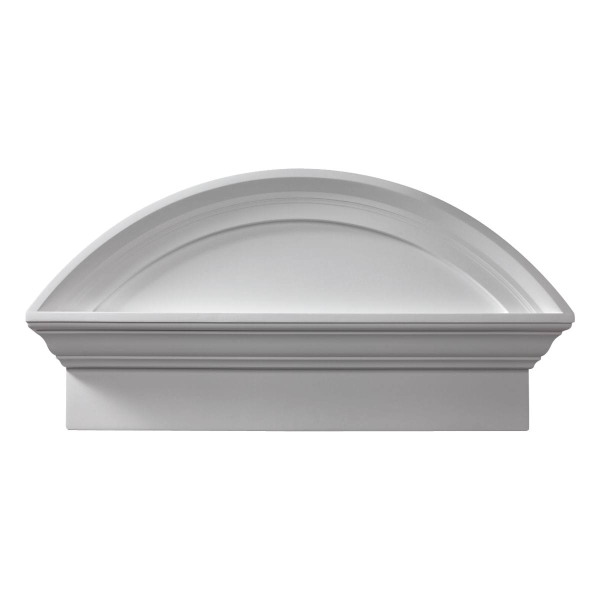 Fypon CSAP48 48x22W x 53 1/2x22OW x 22 1/2x22H Combination Segment Arch Pediment, Urethane