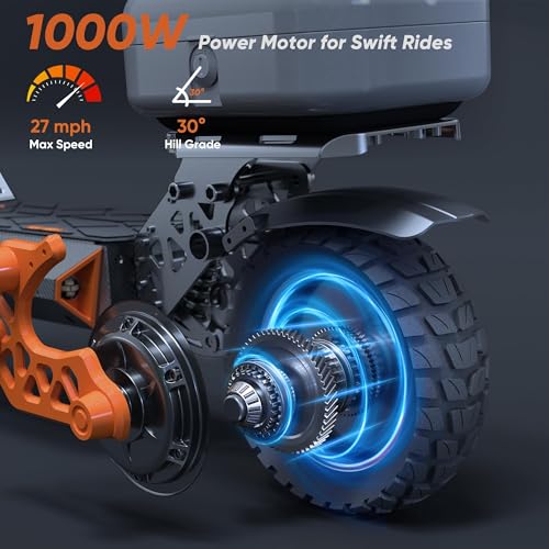 Ruitoo® Electric Scooter, 1000W/1600W/5600W Motor, Off Road Electric Scrooter Adults, 27/32/34/47Mph Top Speed, 28/35/44/50/53 Miles Max Range, Foldable E-Scooter Support Return