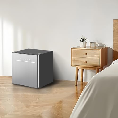 Frestec 1.7 Cu.Ft Mini Fridge for Bedroom, Mini Refrigerator with freezer, Dorm Fridge with Freezer, Reversible Door Perfect for Room and Office, Adjustable Temperature