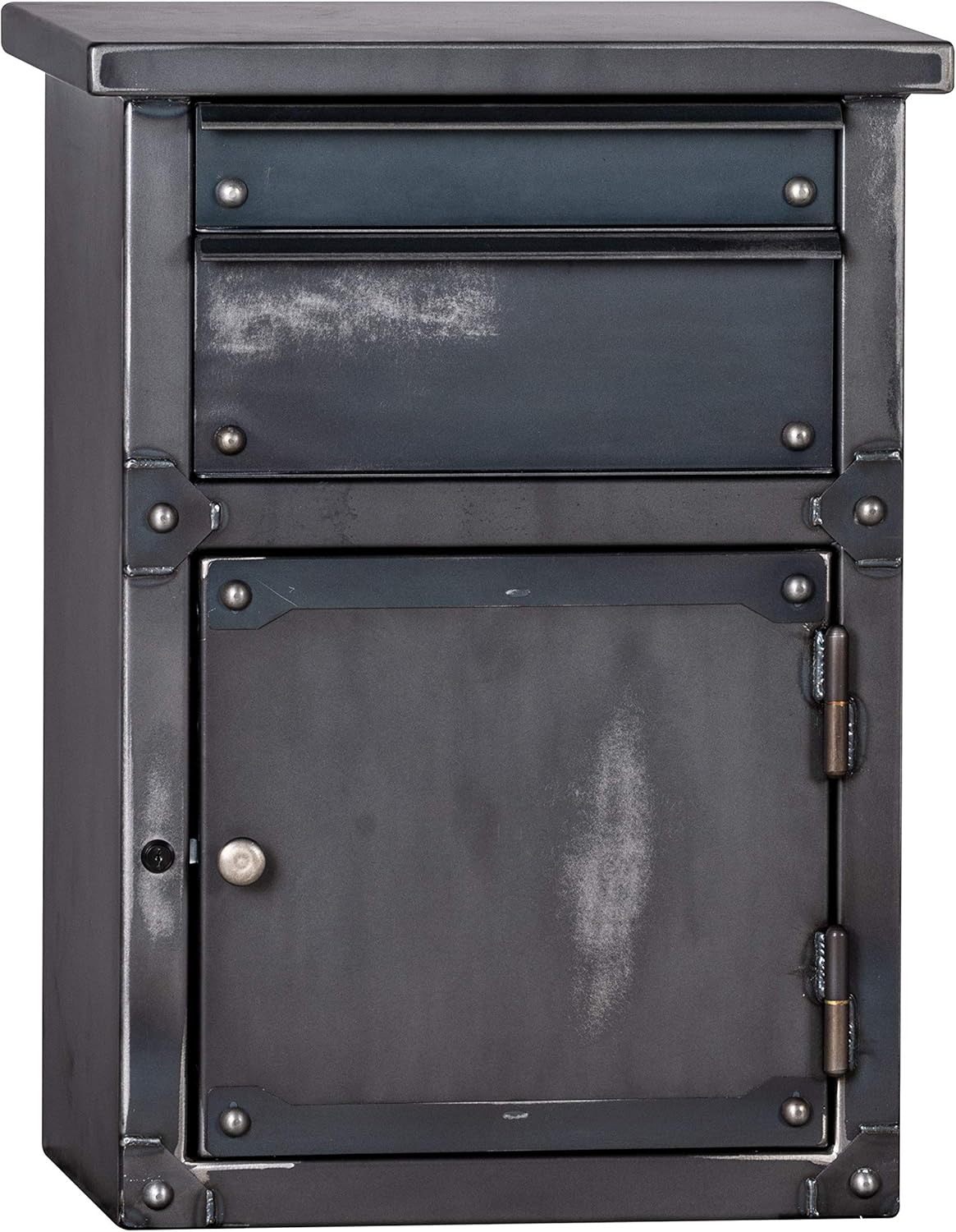 LONGHORN LNS3020S Nightstand by Rhino Metals, End Table with 2 Heavy Duty Drawers and Locking Cabinet with Double Bitted High Security Key