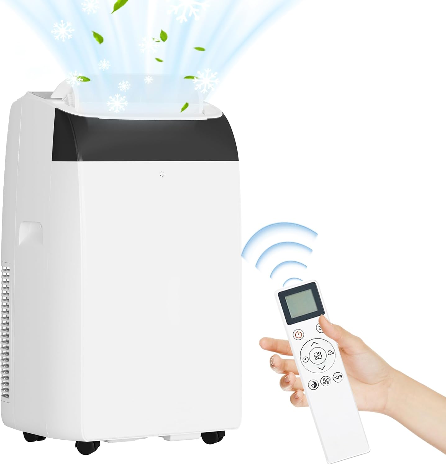 Portable Air Conditioners, 14000 BTU Portable AC Unit for Rooms up to 750 sq. ft. 3-in-1 Smart Cooling System, Dehumidifier and Fan with Remote Control, Exhaust Hose and Window Kit