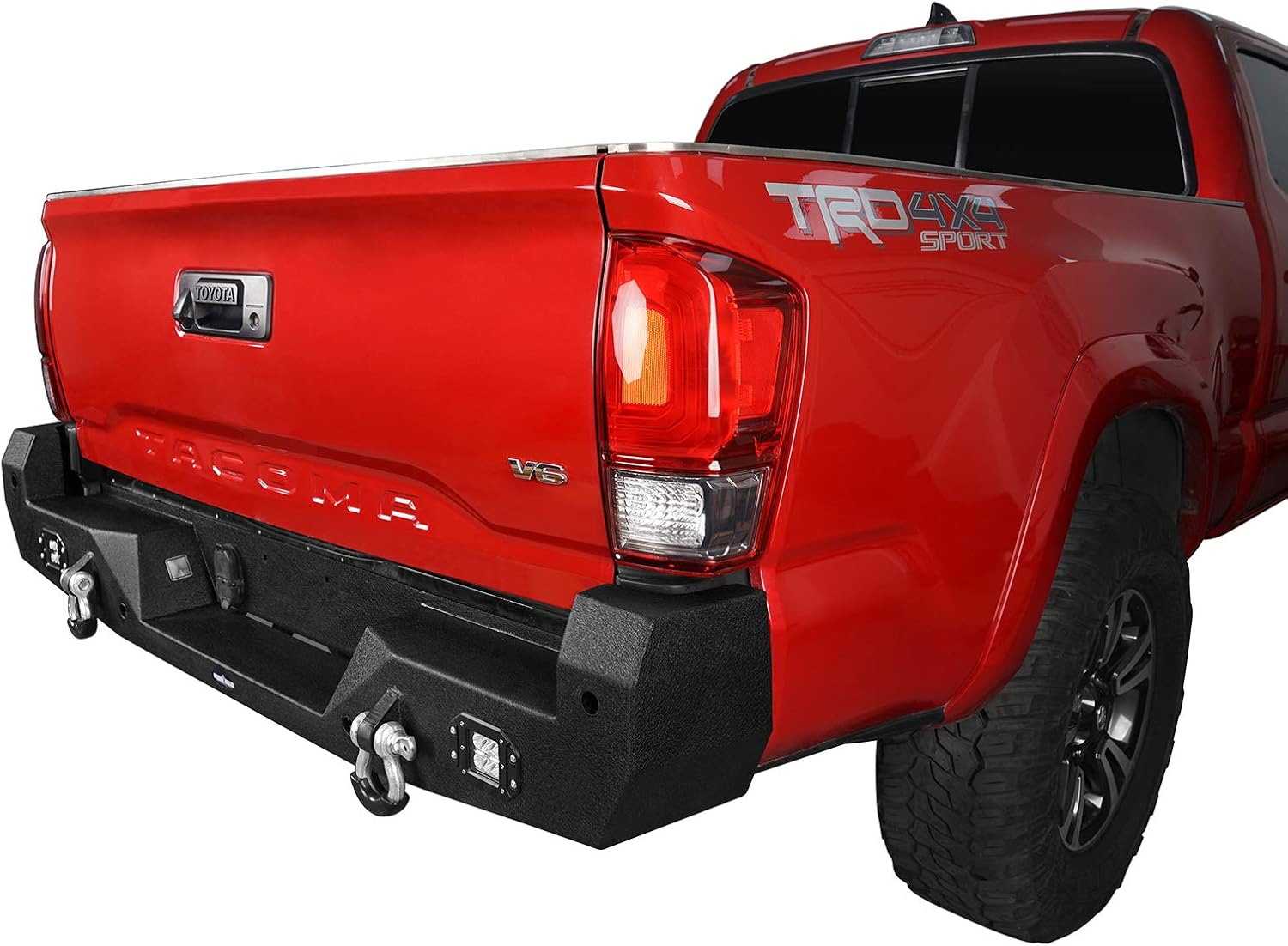 Hooke Road Tacoma Stubby Front Bumper & Full Width Rear Bumper Kit for Toyota Tacoma 3rd Gen 2016 2017 2018 2019 2020 2021 2022