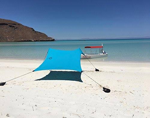 Neso Tents Beach Tent with Sand ANCHOR, Portable Canopy Sun Shelter, 7 x 7ft - Patented Reinforced Corners