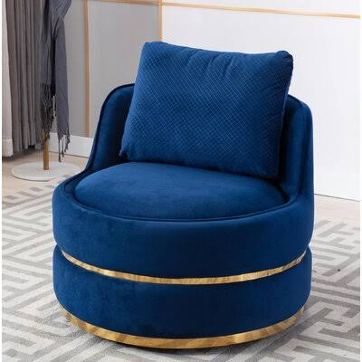Navy Accent Chair Everly Quinn Fabric: Navy Velvet