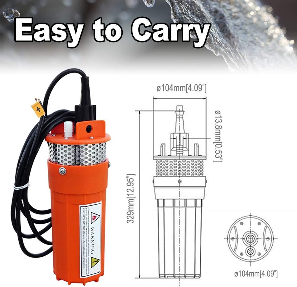 ECO-WORTHY Solar Well Pump Kit - 100W Solar Panel with 12V Deep Well Water Pump for Off-grid Living or Irrigation, Farm & Ranch-DELIVERY IN 2 PARCELS One