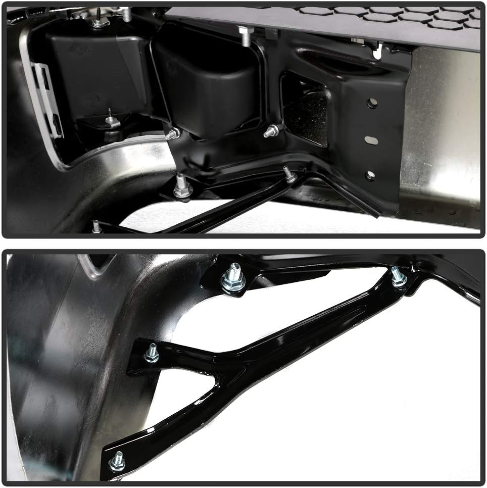 ACANII - For 2009-2018 Dodge Ram 1500 10-12 Ram 2500 3500 [Corner Step Style] Chrome Steel Complete Rear Bumper Assembly