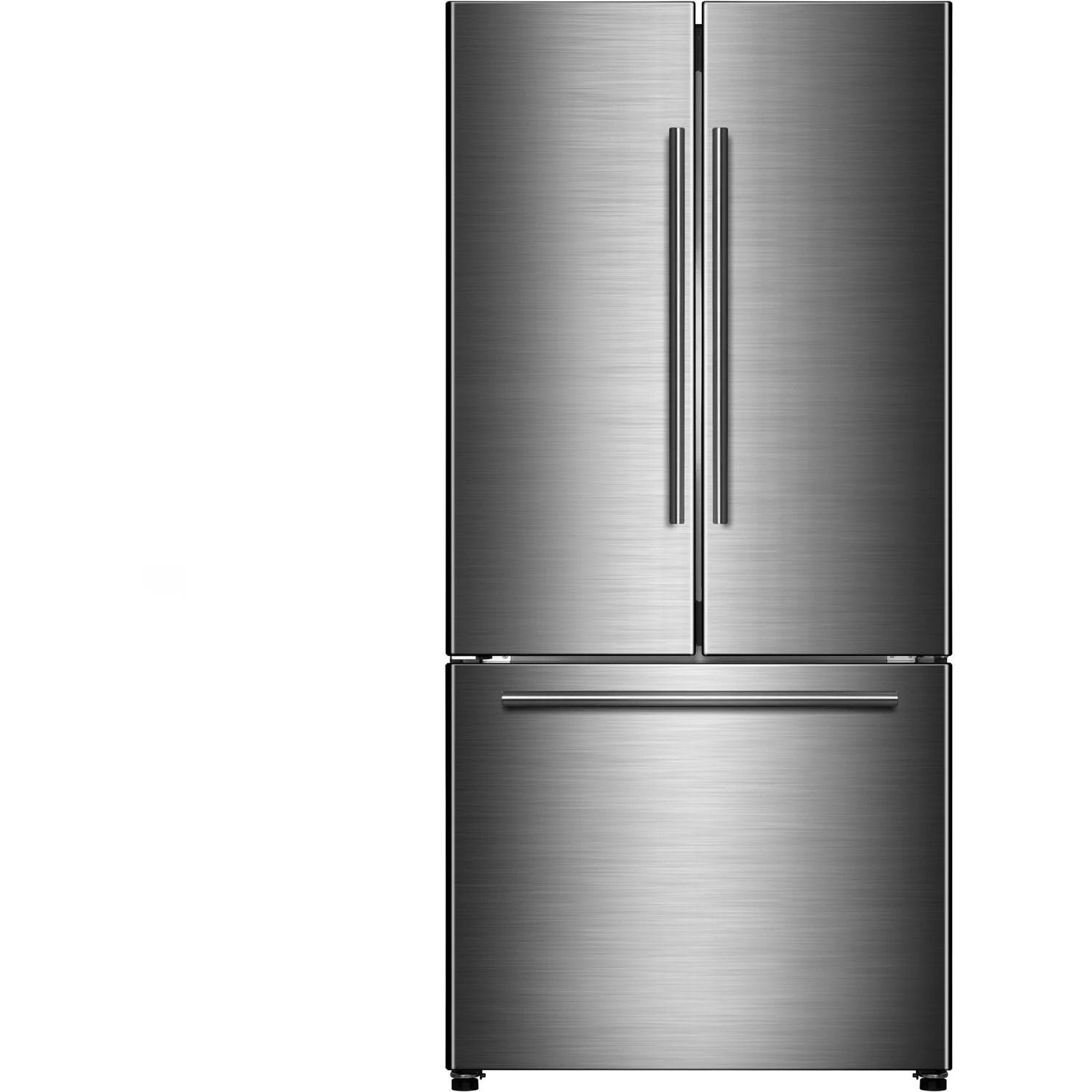 Galanz 18-Cu. Ft Counter Depth 3-Door French Door Refrigerator, Stainless