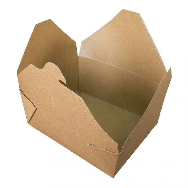 Westrock 08BPEARTHM 45 oz NO. 8 Bio Plus Earth Kraft Paper Container - Case of 300
