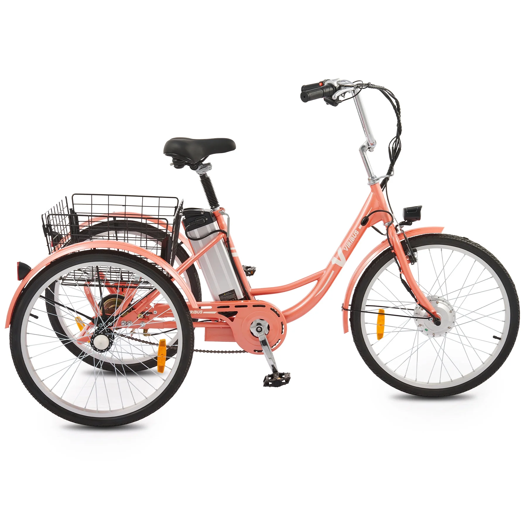 26 Electric Tricycle for Adults 3 Wheel Electric Bike 250W Electric Trike Black