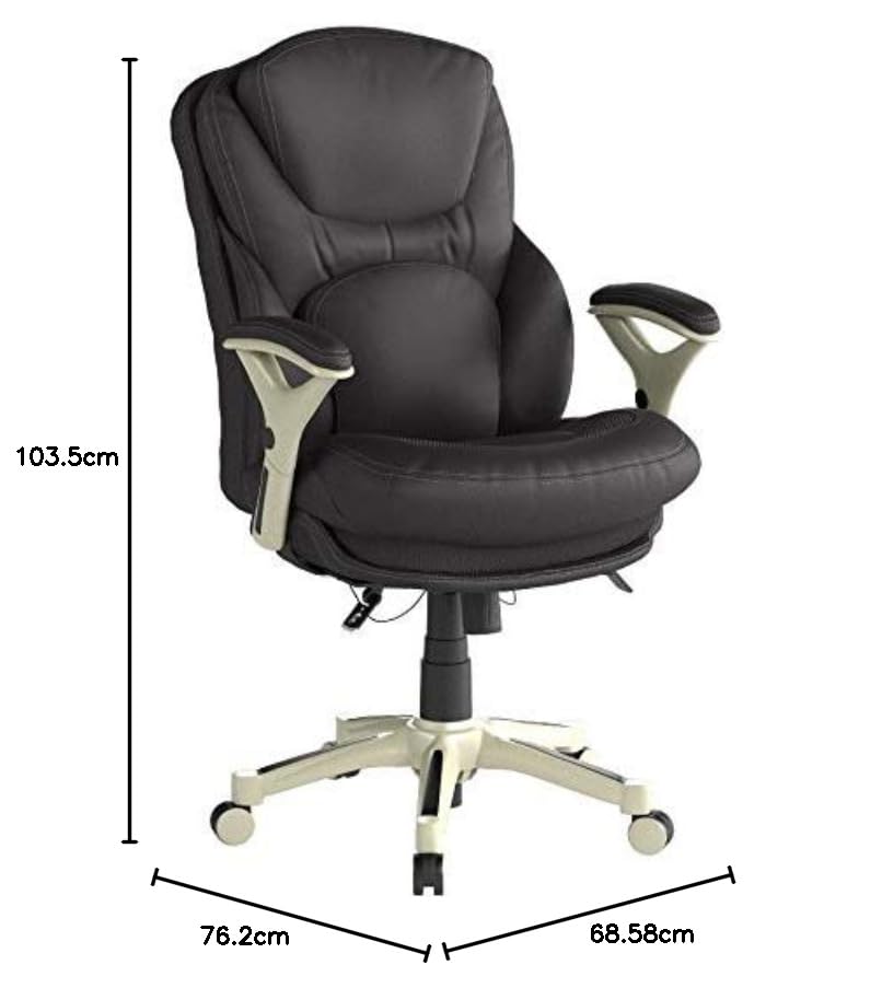 Serta Works Executive Office Chair with Back in Motion Technology, Opportunity Gray Bonded Leather