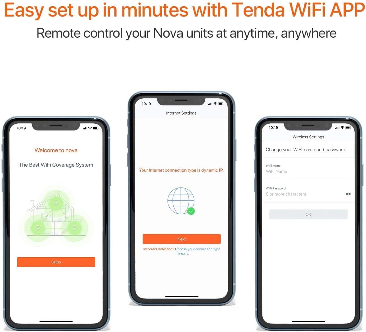 Tenda NOVA Mw5S(2-Pack) Wall-Plug Whole Home Mesh WiFi System, Coverage Up to 2, 500 Sq. Ft, Plug and Play, Router/WiFi Extender Replacement, Gigabit Connection to Your Cable Modem Pack of 2