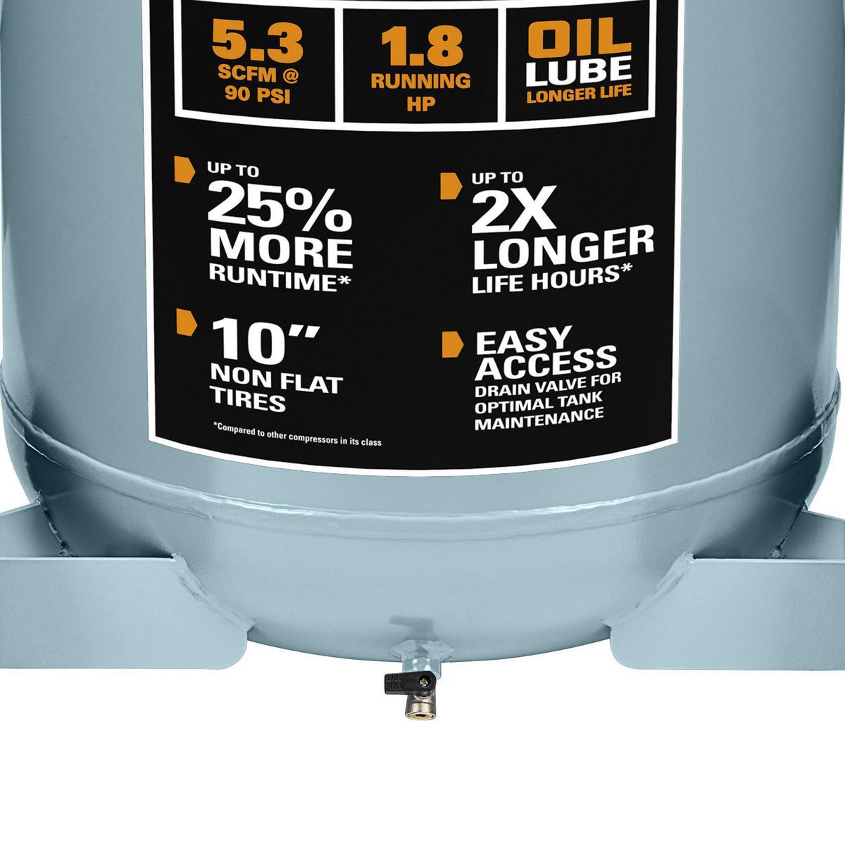MCGRAW 29 Gallon, 165 PSI Oil-Lube Belt Drive Shop/Auto Air Compressor